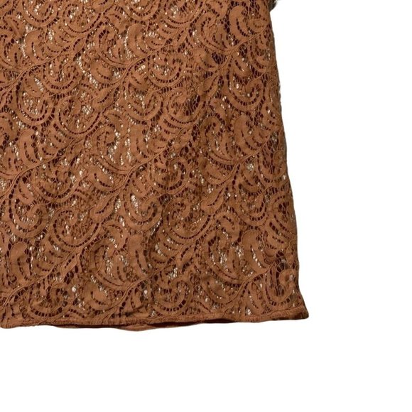 Ann Taylor Loft Burnt Orange Lace Top - Picture 5 of 5